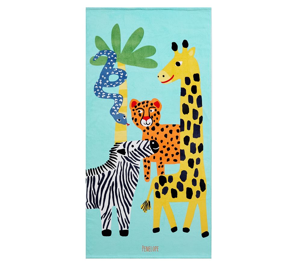 Silly Safari Icon Kids Beach Towel